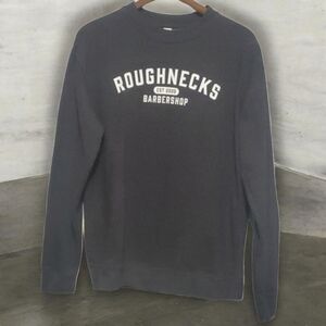 Independent Trading Company mens size large grey white roughnecks barbershop